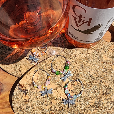 Dragonfly #1 Wine Charms | Gracie Jay & Co.