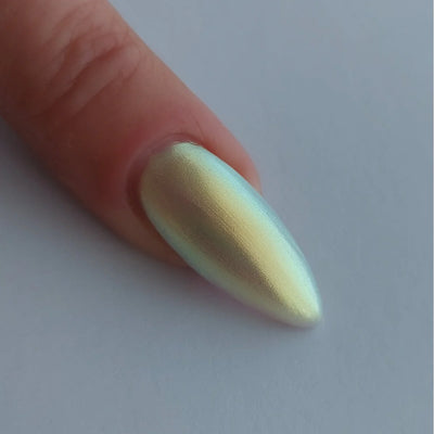 Crystal Ball - Fluid Art Polish - Gold/Green/Blue Iridescent by Baroness X