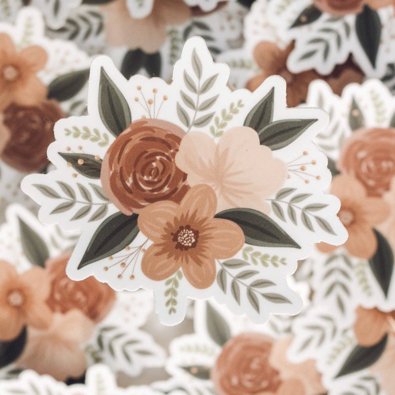 Peachy Floral Sticker by Jess&